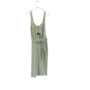 Rails Meg Green and White Striped Tank Midi Dress